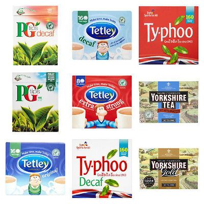 160 BRITISH TEA YORKSHIRE GOLD TETLEY PG TIPS TYPHOO DECAF SHIPS FROM