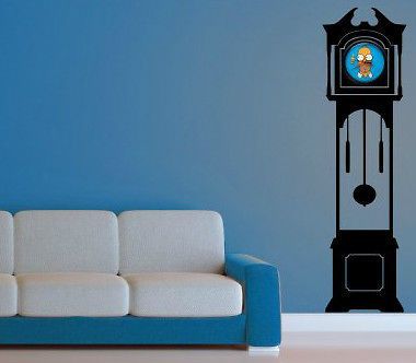 Grandfather Clock Silhouette Wall Decal   Clock Background. Wall