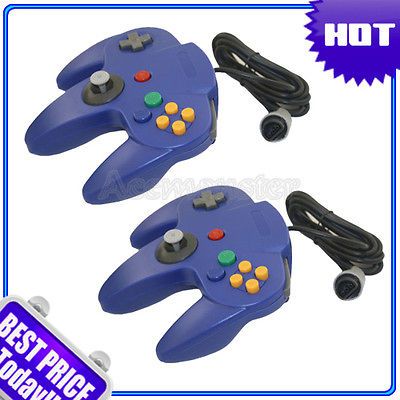 Lot 2 New Controller Game System for Super Nintendo 64 N64 Blue