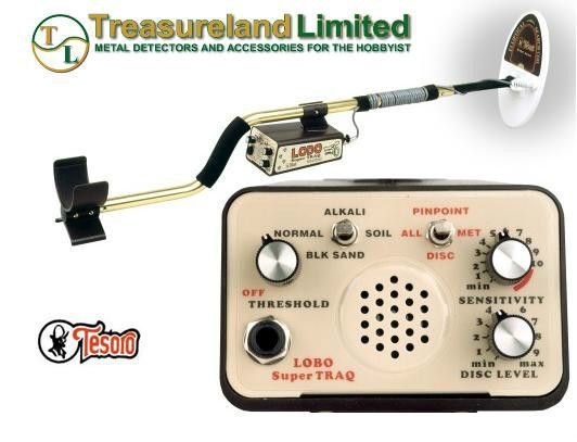 THE TESORO LOBO SUPERTRAQ GOLD PROSPECTING METAL DETECTOR TREASURELAND