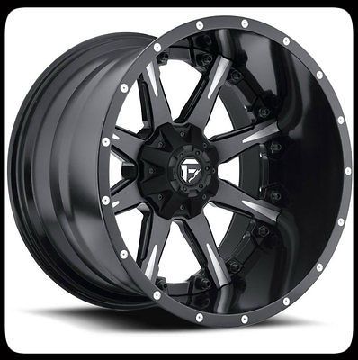 12 FUEL OFF ROAD D251 NUTS 2PC BLACK MILLED 6X5.5 WHEELS RIMS 20x12