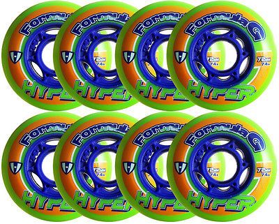 HYPER Inline Wheels FORMULA G INDOOR HOCKEY 80mm 74A x8