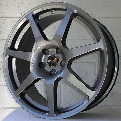 18 SUBARU IMPREZA 2007 2011 ASUKA REDLINE GUNMETAL ALLOY WHEELS 5x100