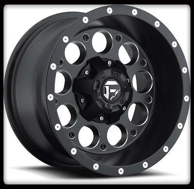 15 X 10 FUEL OFFROAD D525 REVOLVER BLACK MILLED 5X4.5 5X4.75 WHEELS