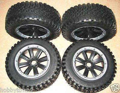 DUNE REAPER TIRES WITH 8 SPOKE WHEELS by MadMax FITS LOSI 5IVE T RC