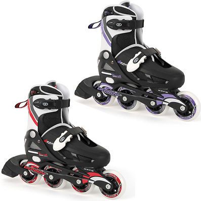 BOY GIRLS KIDS ADJUSTABLE 4 WHEEL INLINE ROLLER SKATES BOOTS 12 1 1 4