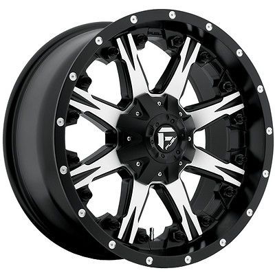 20x9 Black Machined Fuel Nutz 5x4.5 & 5x5 +1 Rims Trail Grappler 35