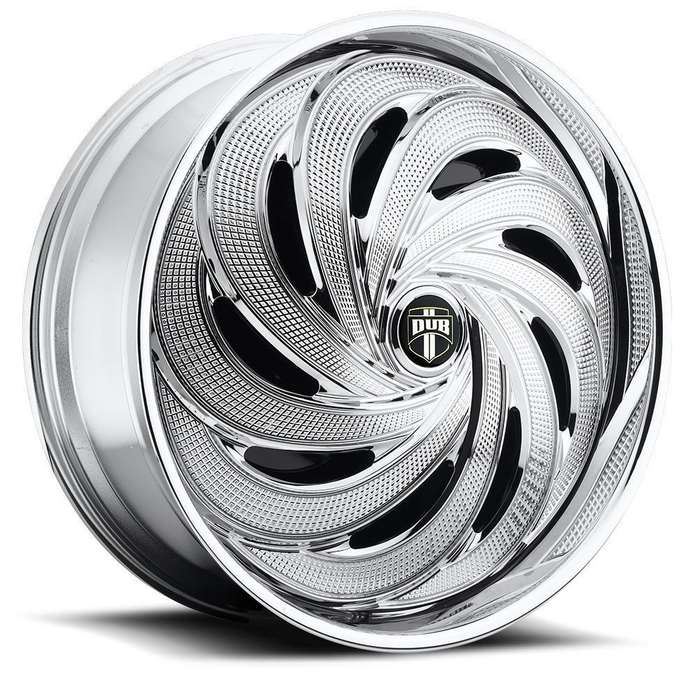 DUB SPIN FLO Wheel SET Chrome Spinner 32x10 RWD 5 & 6 LUG RIMS 32inch