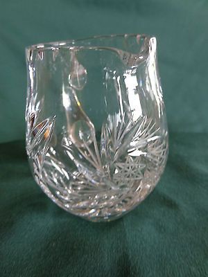 VINTAGE 1950 PINWHEEL NICE CUT CRYSTAL STARBURST CREAMER LEAD A++