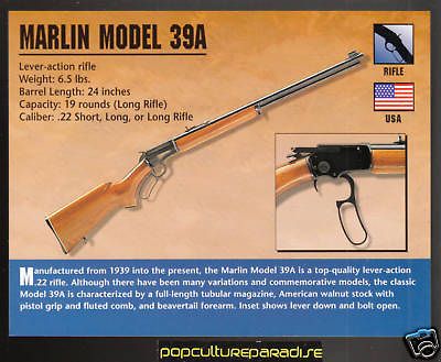 MARLIN MODEL 39A 39 A Atlas Gun Classic Firearms CARD