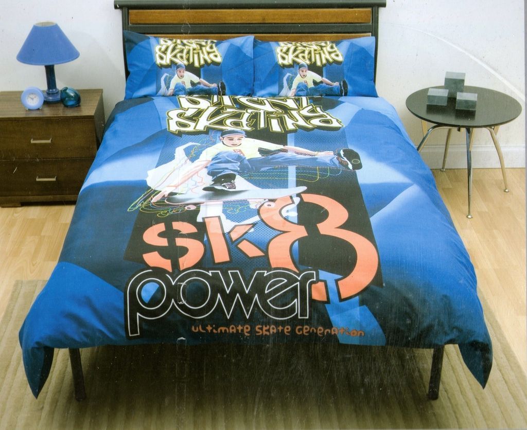 SK8 POWER Skater Doona Quilt cover set BRAND NEW QUEEN BED  Skateboard