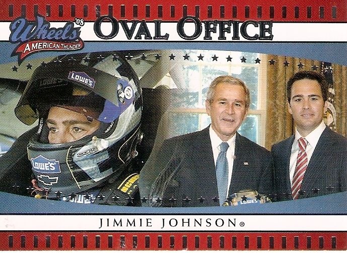 JIMMY JOHNSON w PRESIDENT BUSH *Oval Office* 2008 Wheels AT MINT Eh