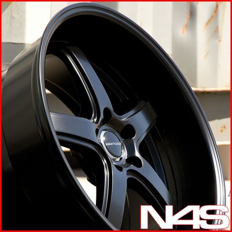 G35 Coupe Avant Garde M350C Matte Black Staggered Rims Wheels