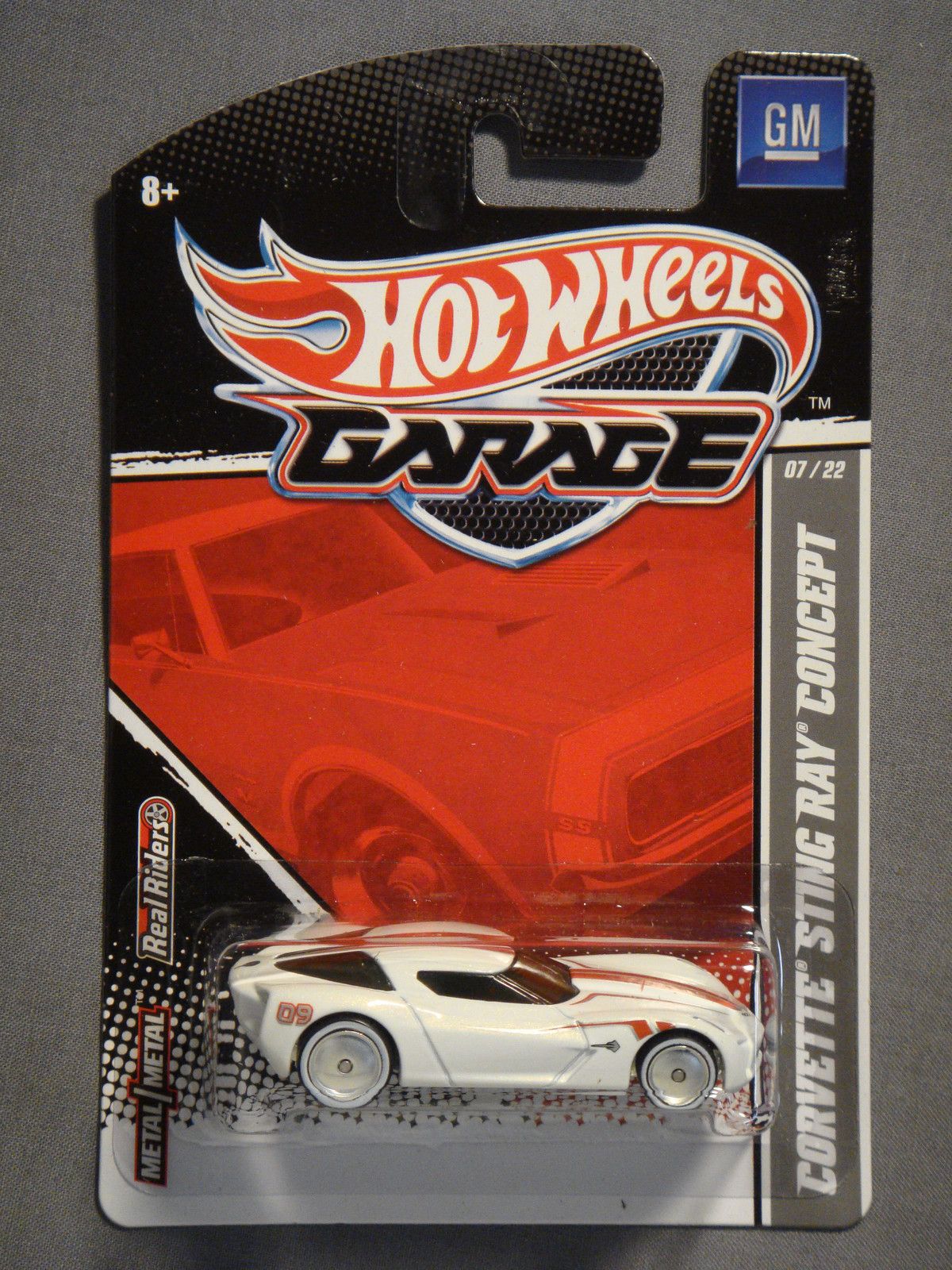 HOT WHEELS GARAGE REAL RIDERS GM CORVETTE STING RAY CONCEPT #7 DIECAST