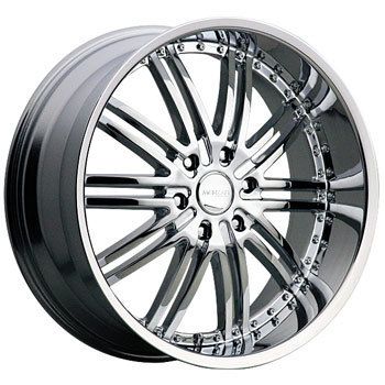 20x10 Menzari Wheels Z08 Vim 5x112 ET35 Chrome 4 New Rims