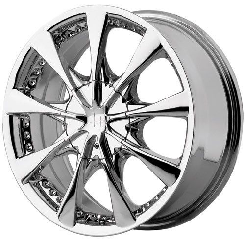 15 inch 15x7 Helo HE827 Chrome Wheels Rims 4x100 4 Lug