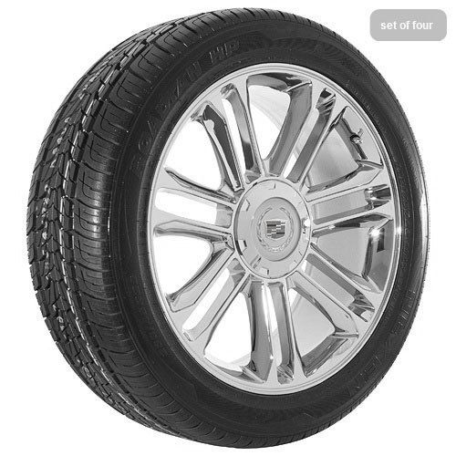 Escalade Platinum Edition Chrome Wheels Rims and Tires Package
