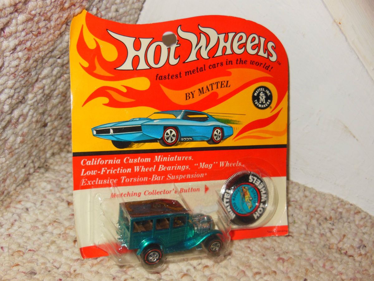 OLD HOT WHEELS RED LINE 31 FORD WOODY DIECAST CAR MINT BLISTER PACK