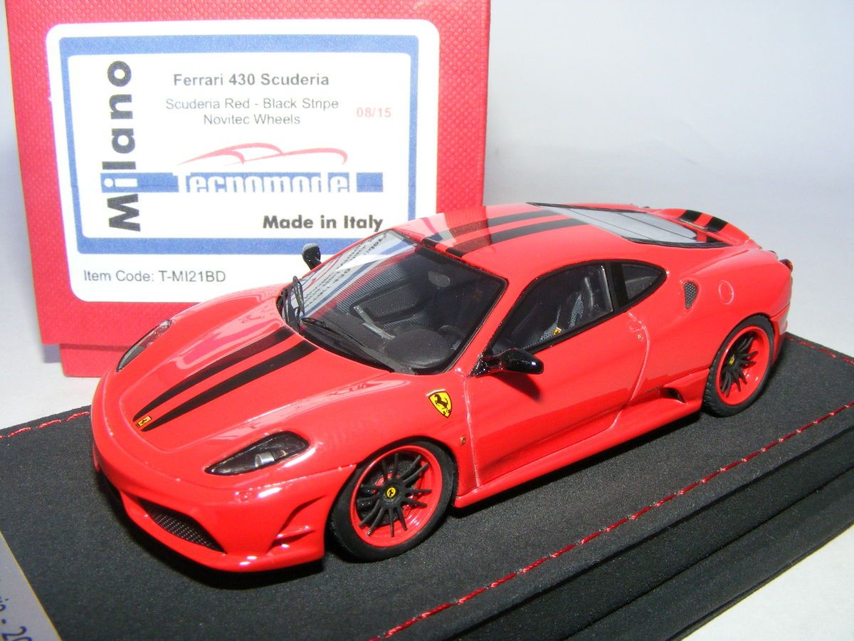 43 Tecnomodel Ferrari 430 Scuderia Scuderia Red Black Stripe Novitec