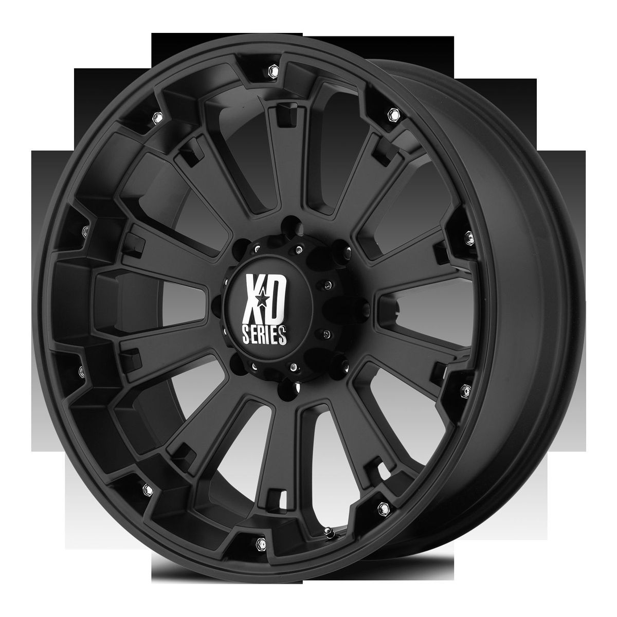 20 inch Black wheels rims XD Series 800 Misfit Chevy Gmc 1500 trucks 6