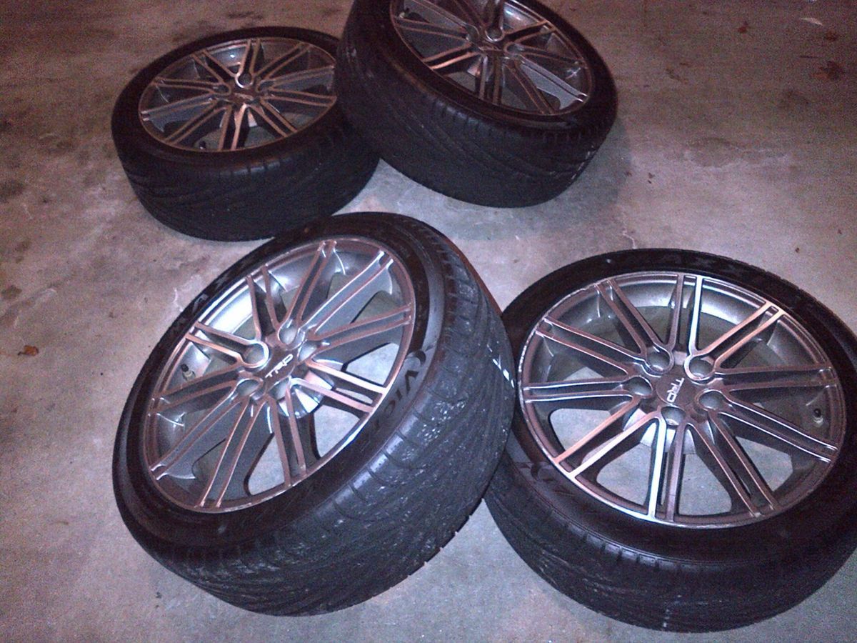 Toyota Camry 5x114 3 TRD Rims Wheels 18x8 Maxxis 225 45 18 Racing with