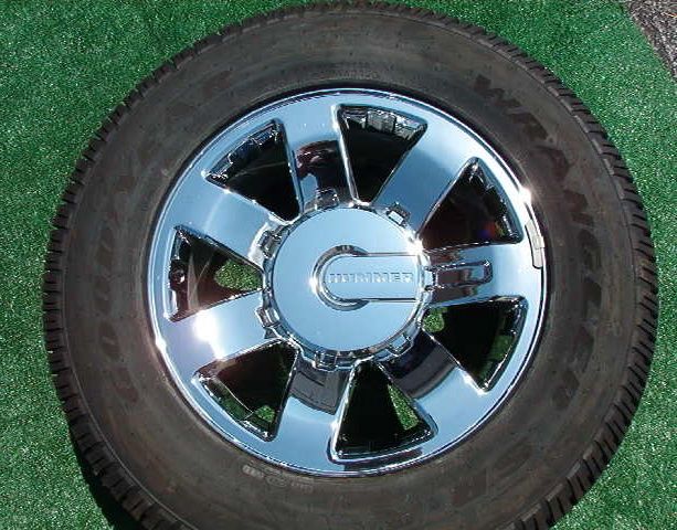Genuine GM Factory Chrome 20 inch Hummer H2 Wheels Tires