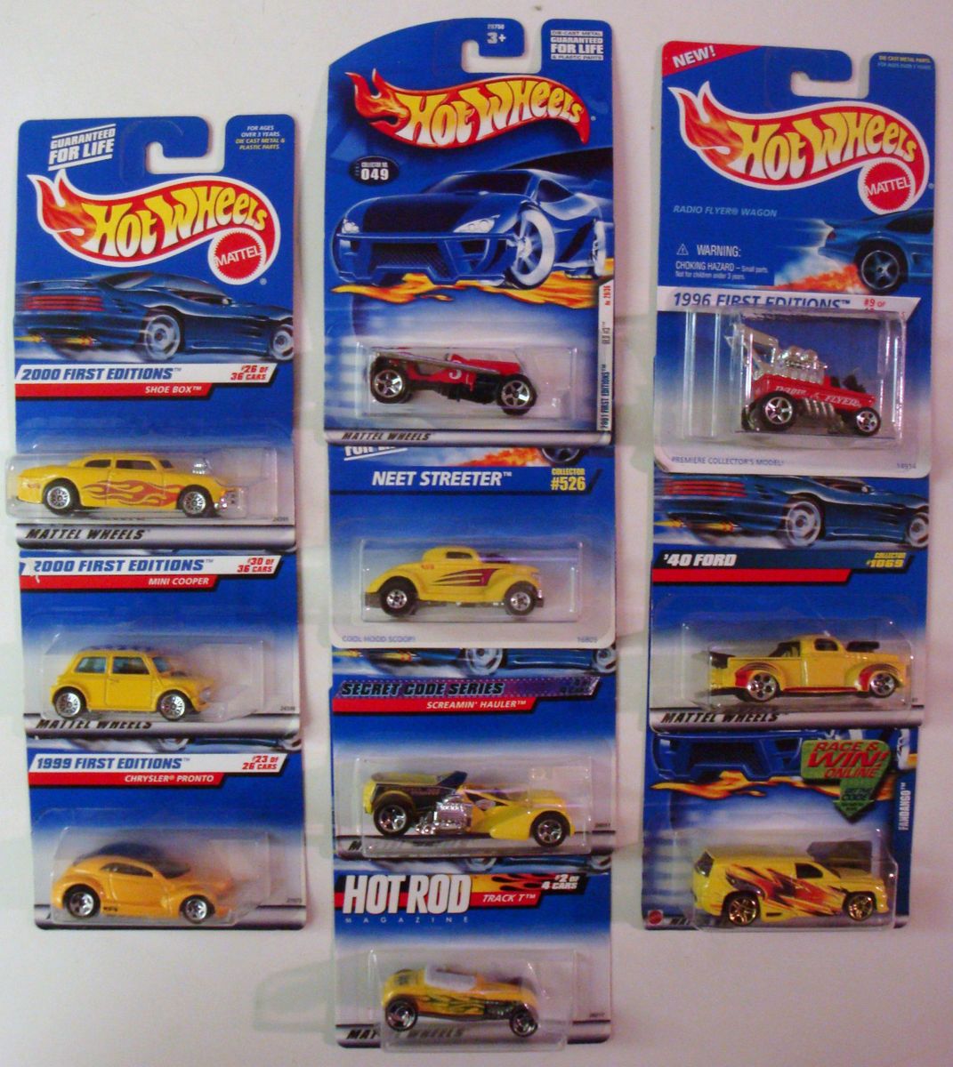 Assorted Car Mattel Hot Wheels 1 64 Die Cast Lot of 10 Vehicles Trucks