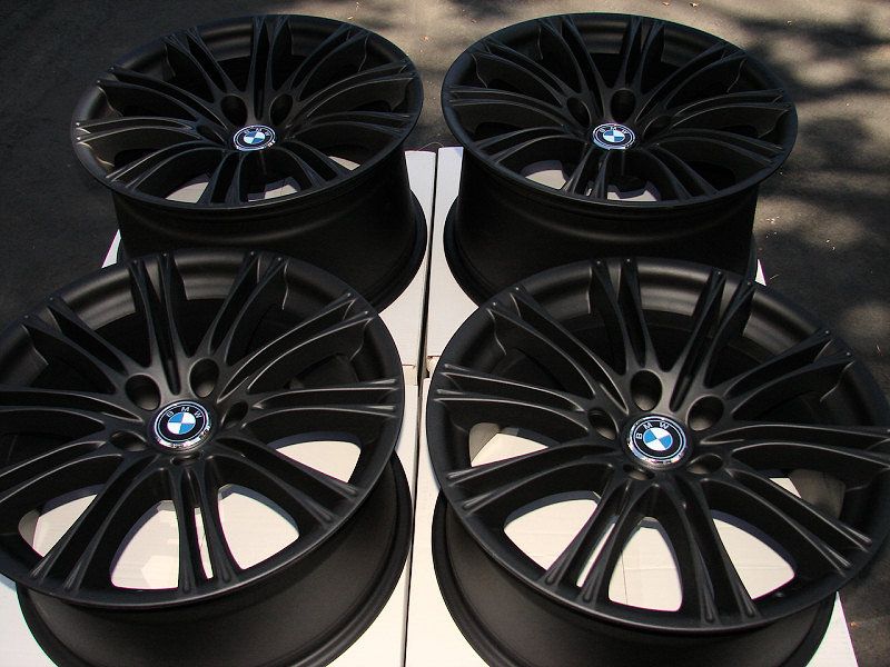 Rims Matte Black BMW M5 M6 528 M3 550 525 530 545 5 Lug Effect Wheels