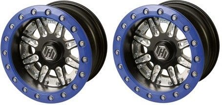 Hiper Sidewinder Blue Single Beadlock Wheels 12 12x7 2 5 4 156