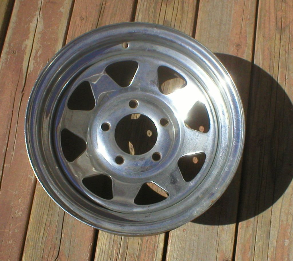 Steel Rim Chevy Car rwd 14x6 5 4 75 American Racing Chrome Spoke