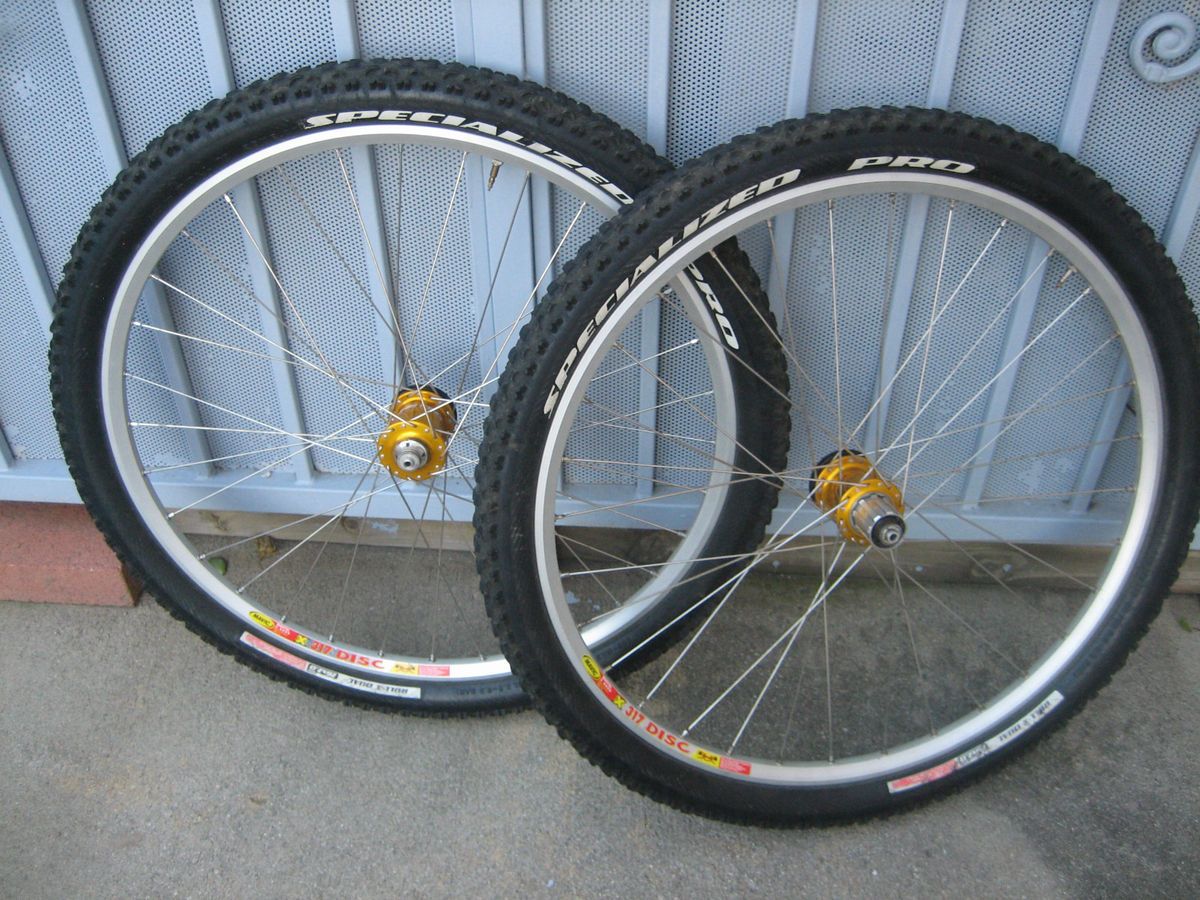 King DISC only Gold WHEELSET Mavic Rims Lightweight Fr 800g Rear 970g