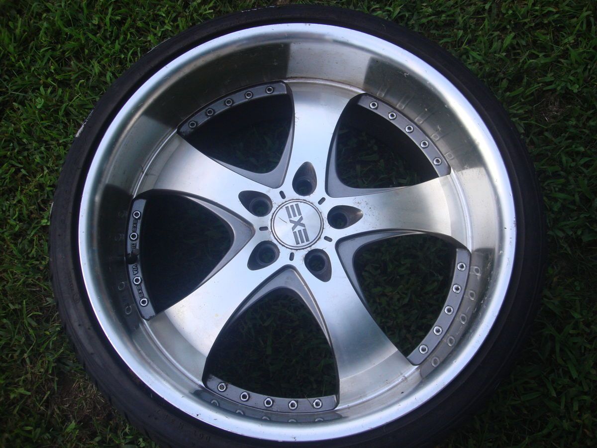 EXE Wheel Tire Package 20 Flair Deep Dish Rims Wheels