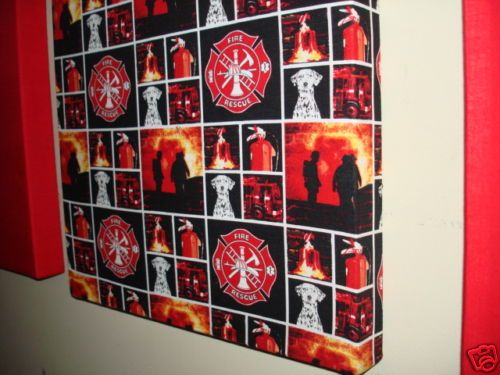 Fireman Firefighter Fabric Wall Hanging Wall Decor Decorations