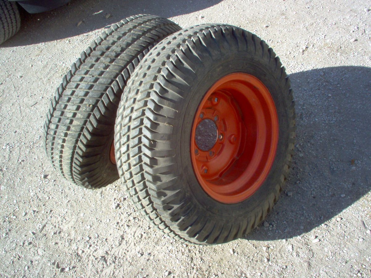 Case Ingersoll rear WHEELS/TIRES, from 446 garden tractor, size 8 16