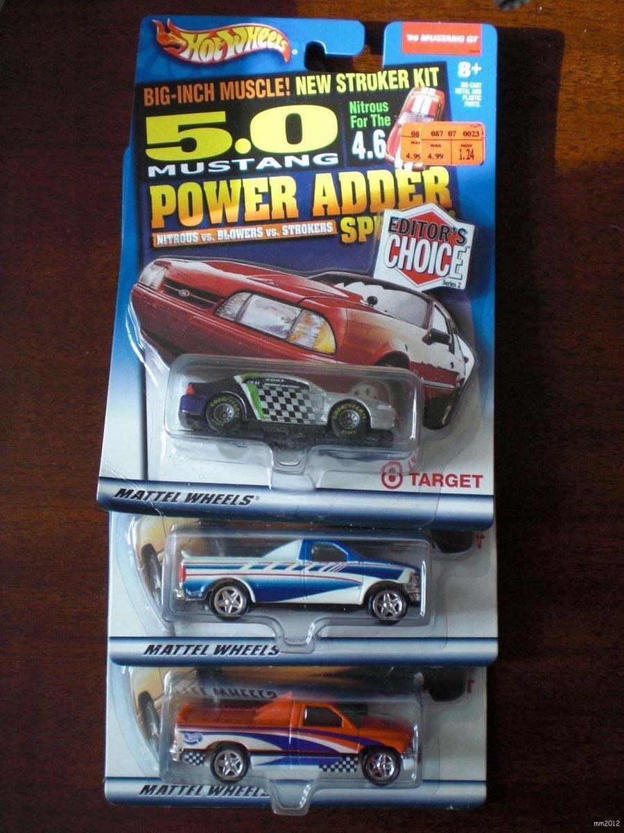 Hot Wheels Target Editors Choice 2 Dodge RAM 1500 99 Mustang GT Lot 3