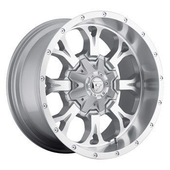 18x9 MHT Fuel Krank 8x180 Et 12 Silver Milled Wheels 4 New Rims