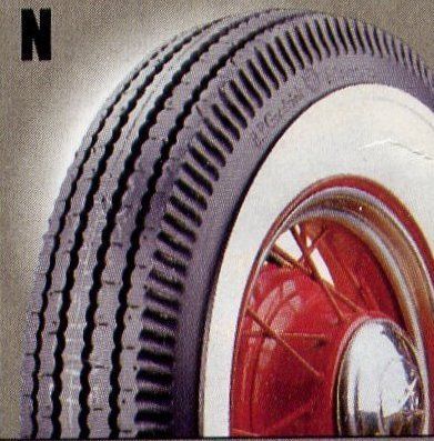 700 16 BF Goodrich 4 Wide Whitewall Bias Tires