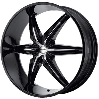 22x9 5 Black Wheel Helo HE866 5x4 75 5x5