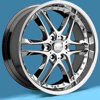 22x9 Akuza Wheels 381 Blade 6x139 7 ET35 Chrome 1 New Rim