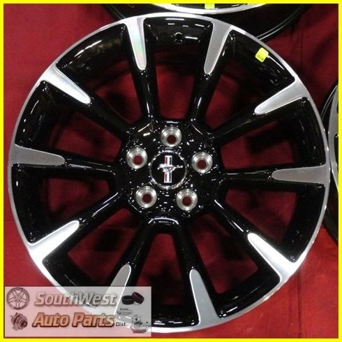 Ford Mustang 19 Machined Black Wheel Factory Take Off Rim 3863
