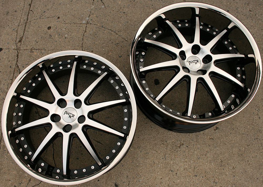 Niche Spa 22 Black Rims Wheels Nissan 370Z Staggered 22 x 9 0 10 5 5H