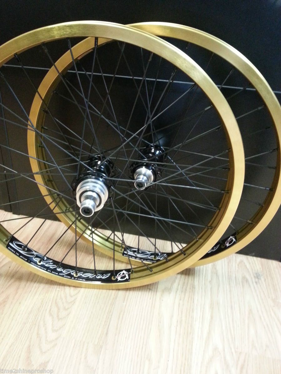 Wheelset Profile Mini Hubs Black Alienation Deliquent Rims Gold