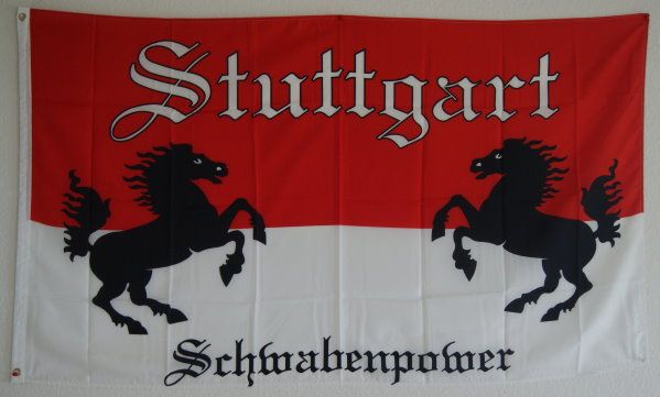 FAHNE FLAGGE FUSSBALL STUTTGART SCHWABENPOWER VfB 90 x 150cm MEINE